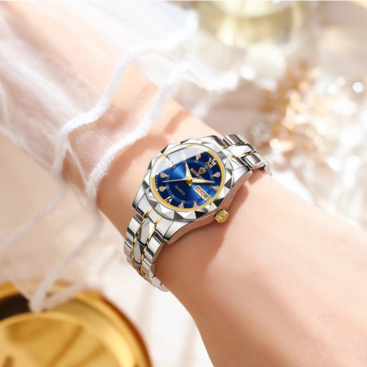 Pair of watches (male/female) 2pcs Quartz Luxurious water-proof.