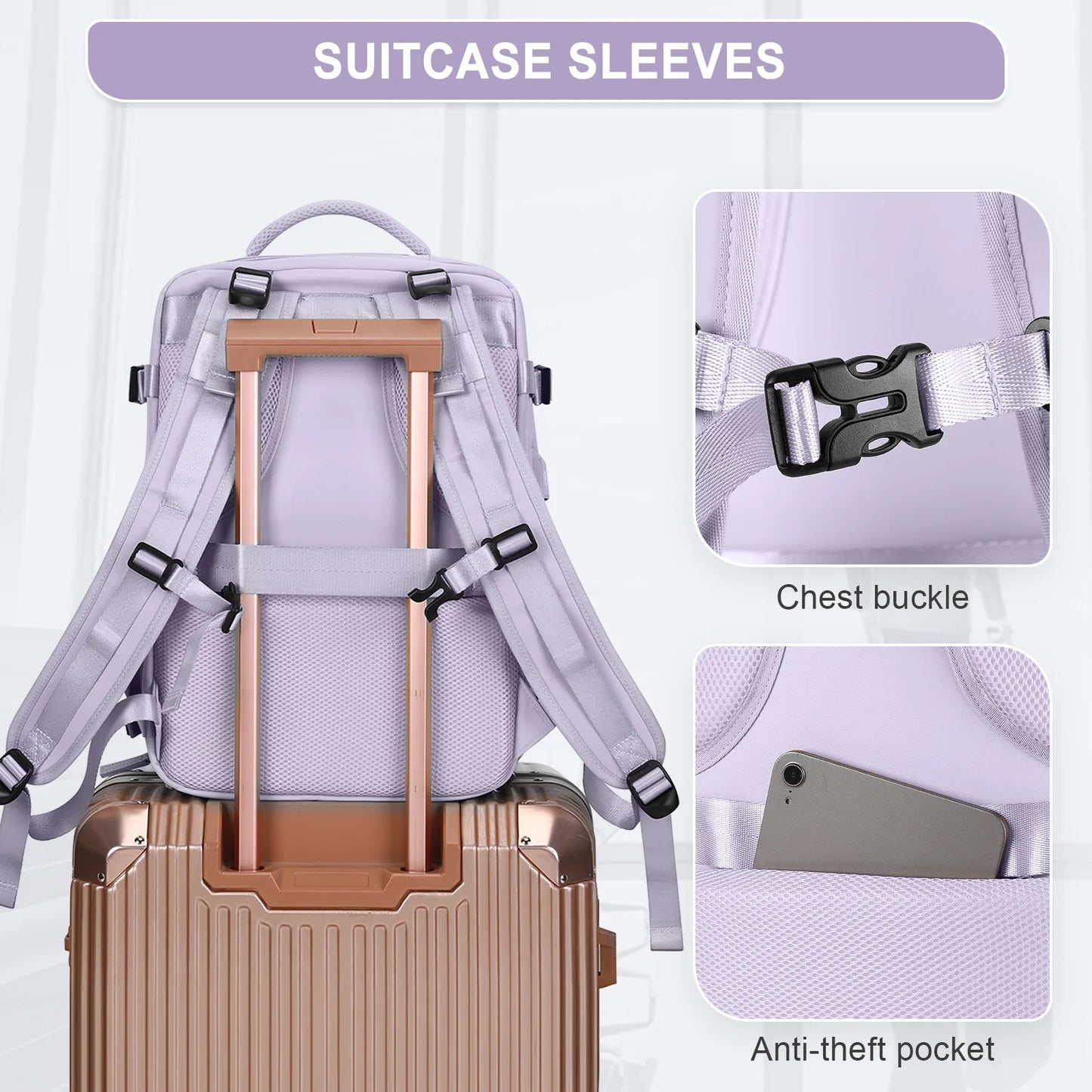 Travel and laptop backpack for women