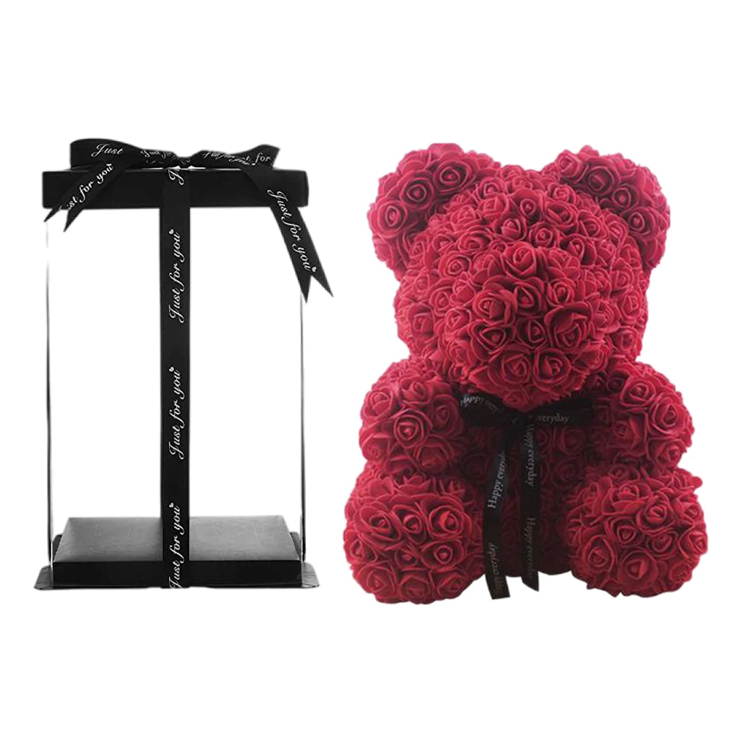 Teddy Bear Rose Artificial Flowers Gift Box