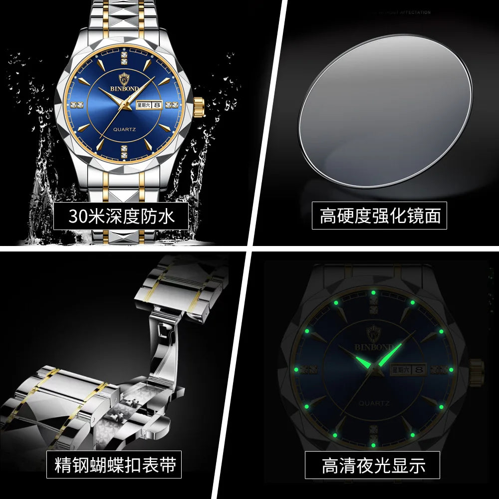 Extra luxurious super resistant men's business watch