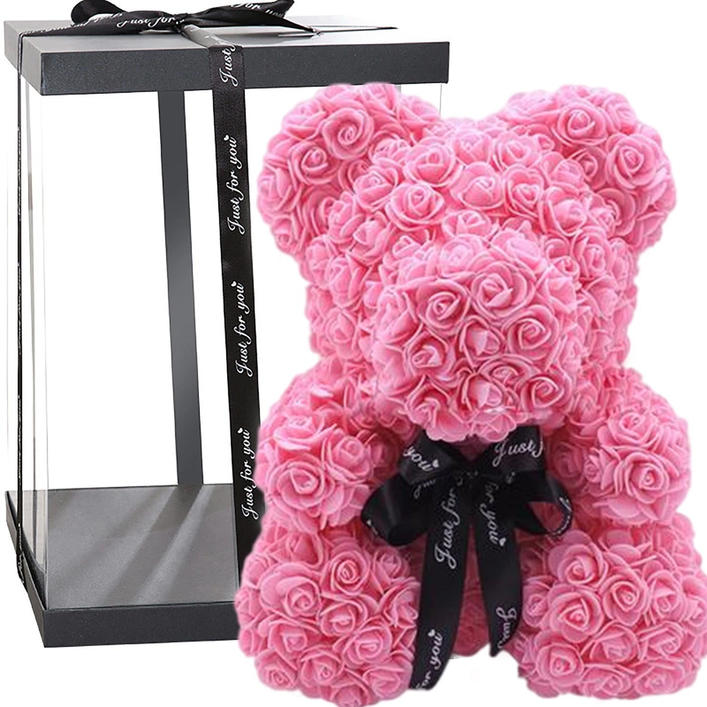 Teddy Bear Rose Artificial Flowers Gift Box